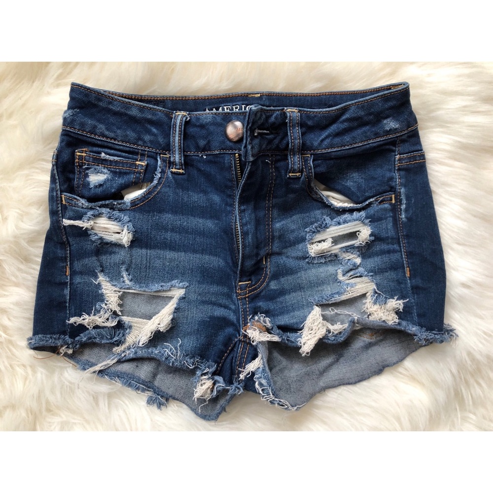 American Eagle distressed jean shorts